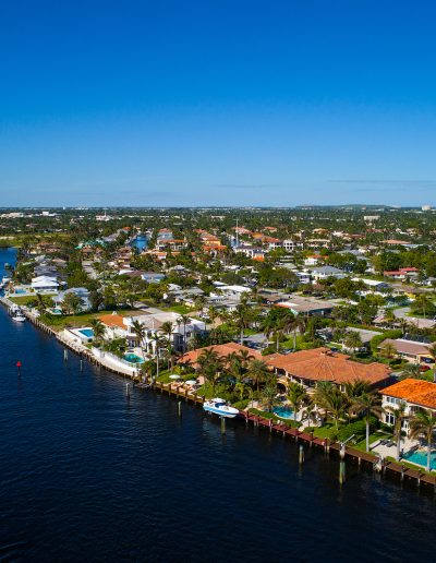 Aerial Image Of Luxury Homes In Hillsboro Florida